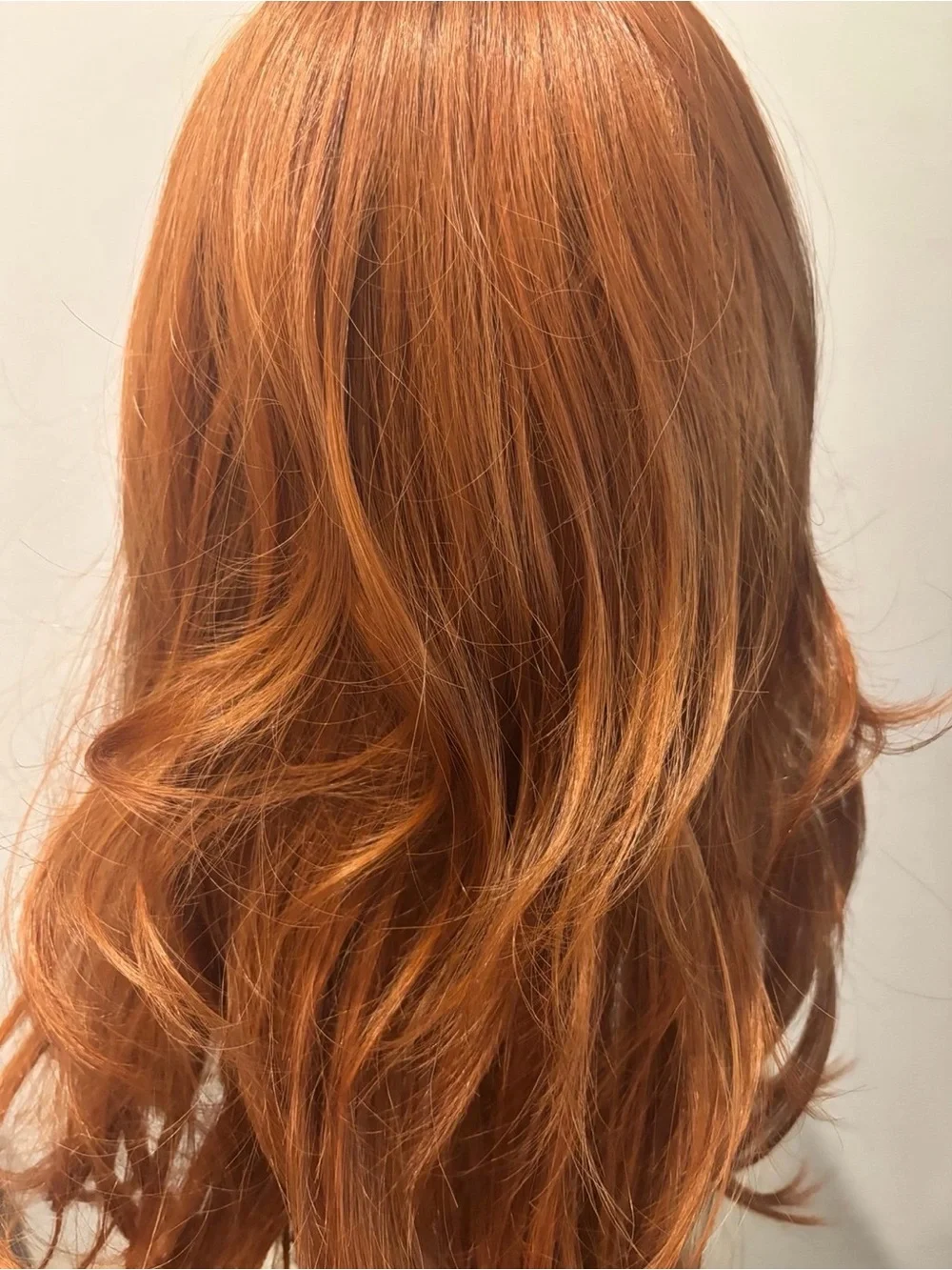 NWOT Copper Red Blended Women's Synthetic Wig with Bangs - Size Petite
